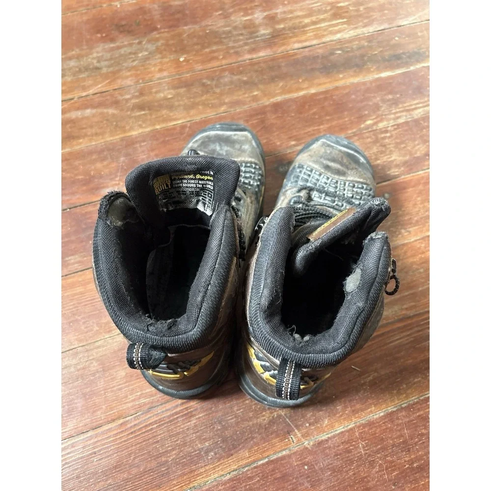 Keen Utility Troy 6 Men Carbon Fiber Toe Waterproof Work Boots Brown Black 9.5EE